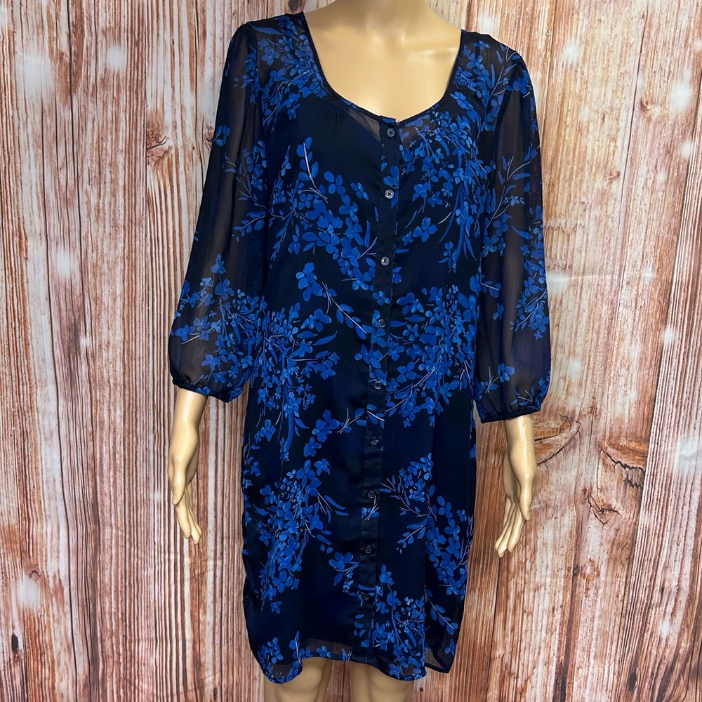 Express‎ Sheer Overlay Dress
